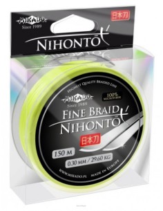Mikado Plecionka Fine Braid Nihonto 150m 0.23mm 20,20kg Yellow